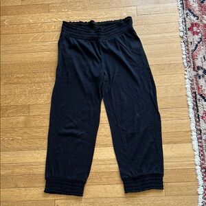 SOFT JOIE sheer black leggings size small made in peru 38% cotton